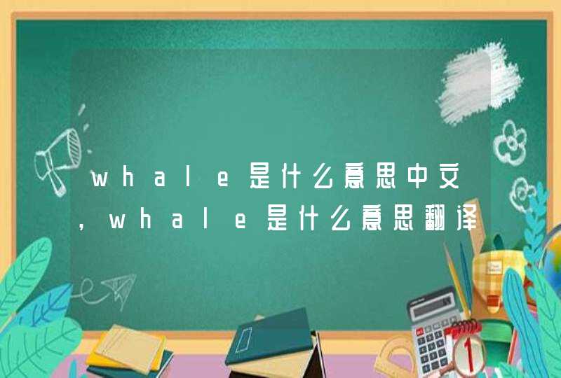 whale是什么意思中文,whale是什么意思翻译