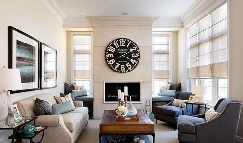 挂钟挂在客厅什么位置好 客厅挂钟的最佳位置图示意图大全