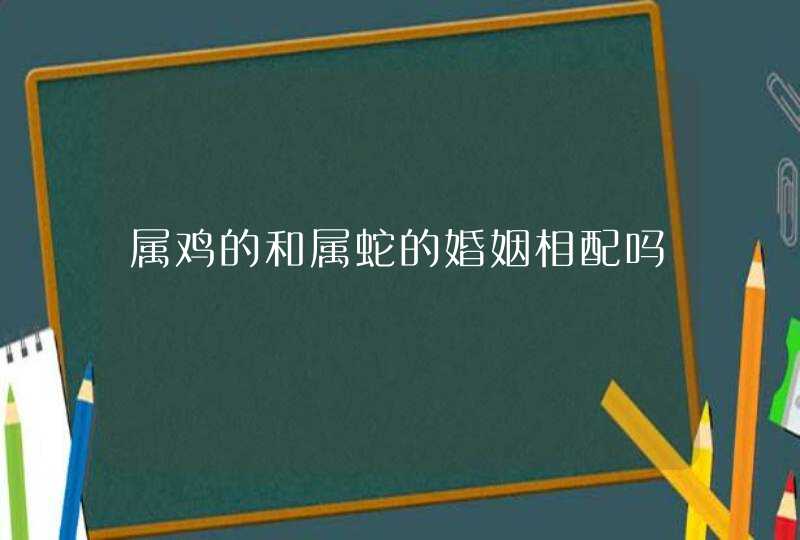 属鸡的和属蛇的婚姻相配吗