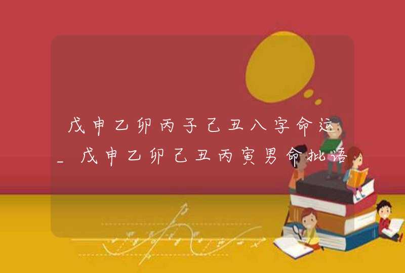 戊申乙卯丙子己丑八字命运_戊申乙卯己丑丙寅男命批语